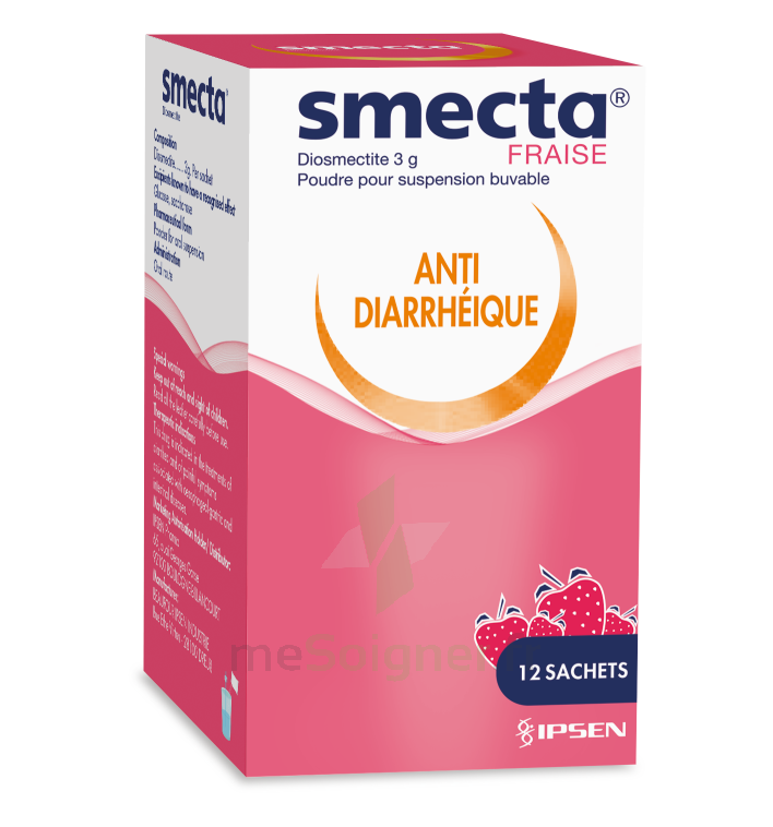 Pharmacie De La Traverse Medicament Smecta 3g Poudre Suspension Buvable En Sachet Fraise 12 Sachets Diosmectite Cleon